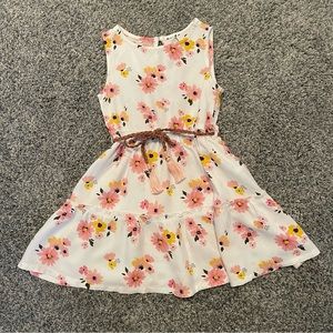 Floral belted summer dress